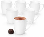 Wilmax Tasse 380 ml 6er-Set Weiß aus Porzellan