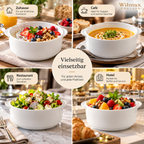 Wilmax Suppentasse 330 ml 11 cm Weiß aus Porzellan
