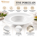 Wilmax Tiefer Teller 22,5 cm 400 ml Weiß aus Porzellan
