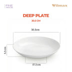 Wilmax Tiefer Servierteller 30,5 cm Weiß aus Porzellan