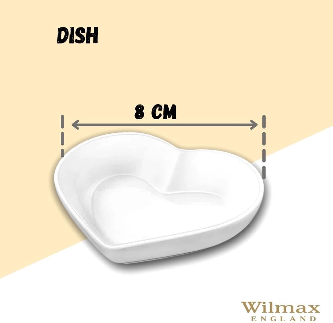 Wilmax Schale 8 × 7 cm Weiß aus Porzellan