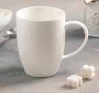 Wilmax Servierset 4-teilig mit Bambustellern 17,5 cm und Porzellanbechern 460 ml