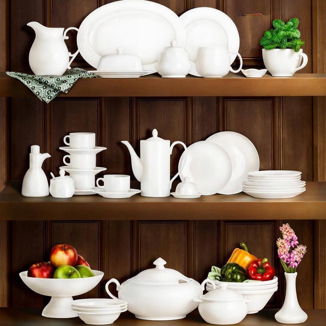 Wilmax Suppenterrine mit Deckel 1700 ml 26 cm Weiß aus Porzellan
