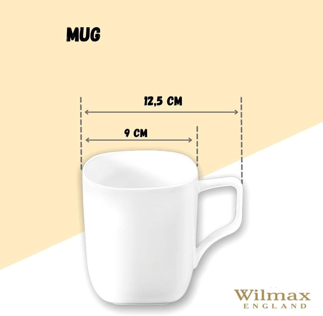 Wilmax Tasse 470 ml Weiß Porzellan Ilona WL-993066/A