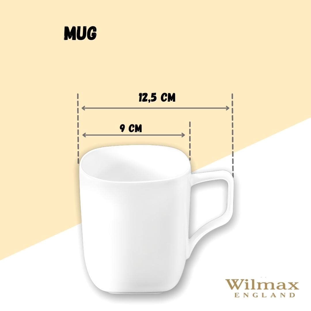 Wilmax WL-993066/A Porzellan Becher, Weiss, 470mL Kapazität