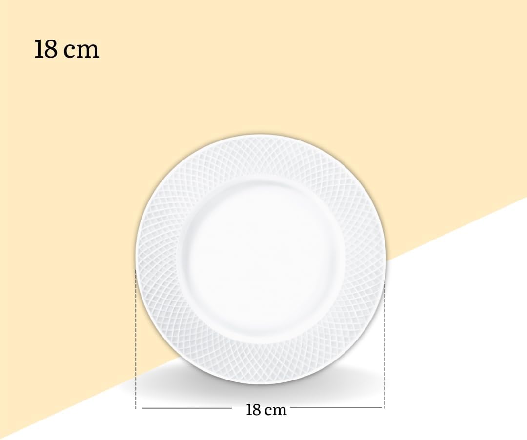 Wilmax Teller 18 cm Weiß Porzellan 6er Set WL-880101101/A6