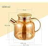 TEA POT WITH GOLD STAINLESS STEEL LID 1200 ML