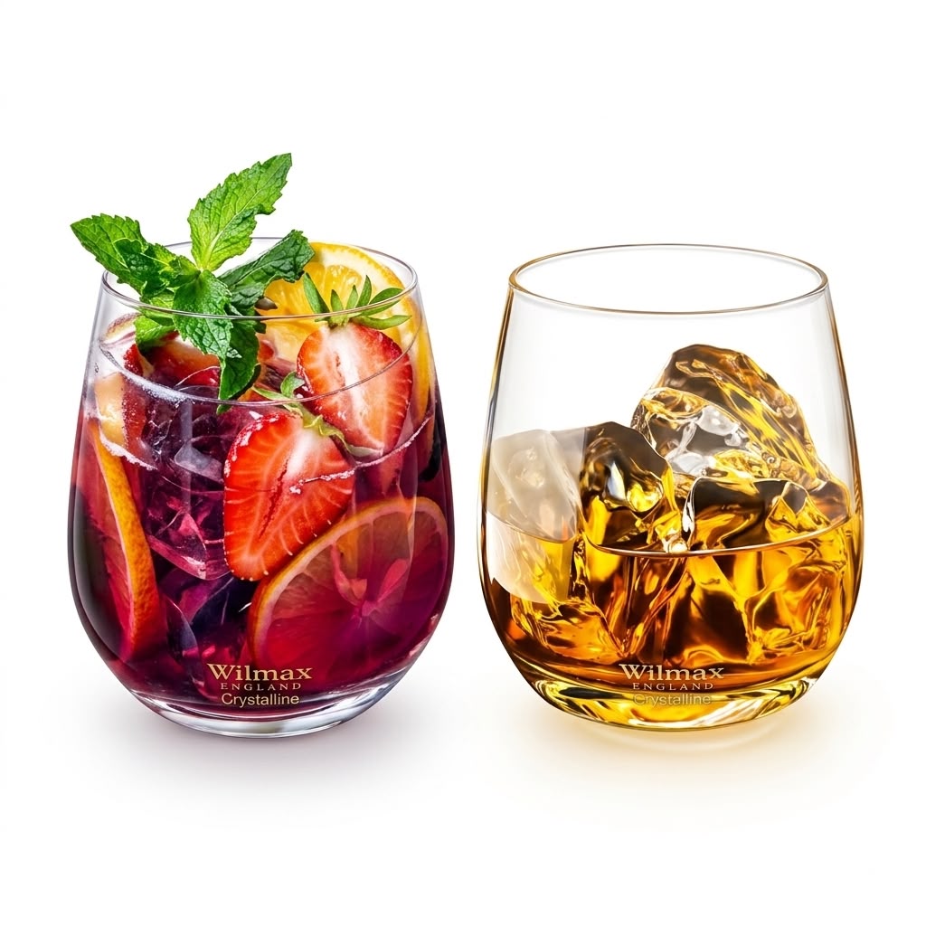 Wilmax Whiskyglas 400 ml 2er-Set Transparent aus Wilmax Crystalline-Serie
