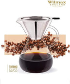 Wilmax Kaffeedekanter 500 ml Transparent aus Glas
