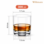 Wilmax Whiskyglas 300 ml 6er-Set Transparent aus Wilmax Crystalline-Serie