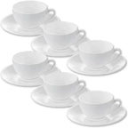 Wilmax Espressotasse mit Untertasse 80 ml 6er-Set