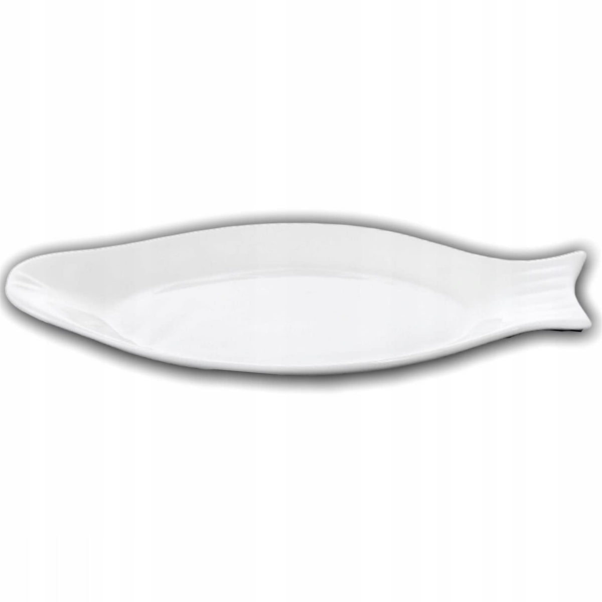 Wilmax WL-992009/A Porzellan Fischteller, Weiss, 46cm Länge