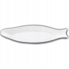 Wilmax WL-992009/A Porzellan Fischteller, Weiss, 46cm Länge