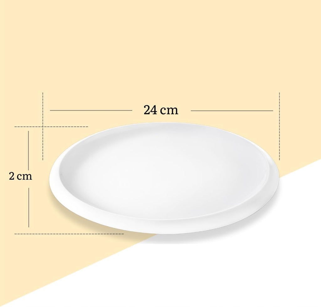 Wilmax Speiseteller 24 cm Weiß aus Porzellan