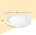 Wilmax Speiseteller 24 cm Weiß aus Porzellan