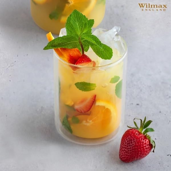 Wilmax Doppelwandiges Thermoglas 400 ml Transparent