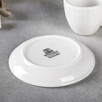 Wilmax Kaffeetasse mit Untertasse 110 ml 6er-Set Weiß aus Porzellan