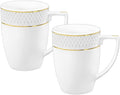 Wilmax Tasse 450 ml Weiß Goldrand Porzellan 2er Set WL-880102432/A2