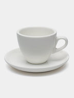 Wilmax Tasse mit Untertasse 300 ml 6er-Set Weiß aus Porzellan