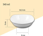 Wilmax Schale 345 ml 14.5 cm Weiß Porzellan 6er Set WL-992000/A6