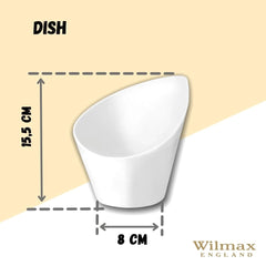 Wilmax WL-992774/A Porzellan Gericht, Weiss, 14cm Höhe