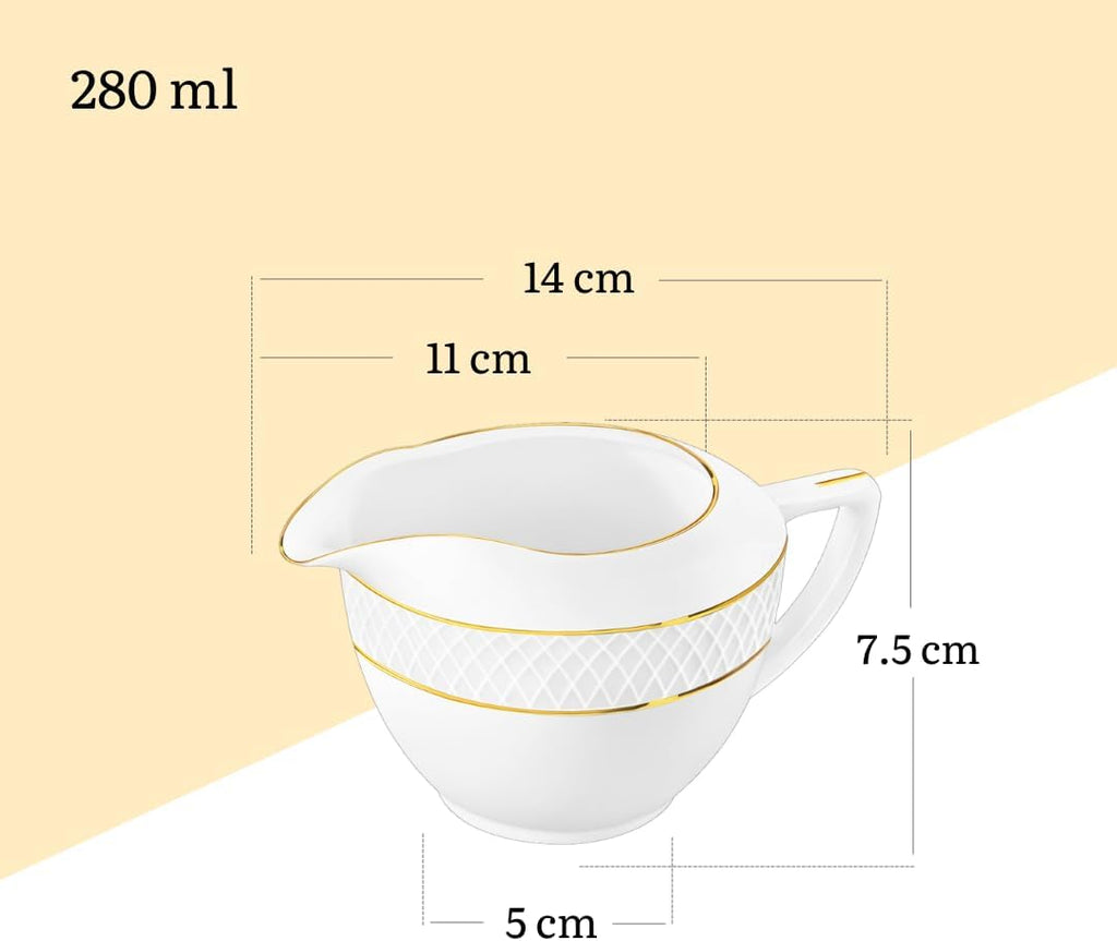 Wilmax Milchkännchen 280 ml Weiß Porzellan WL-880102475/A