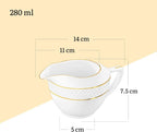 Wilmax Milchkännchen 280 ml Weiß Porzellan WL-880102475/A