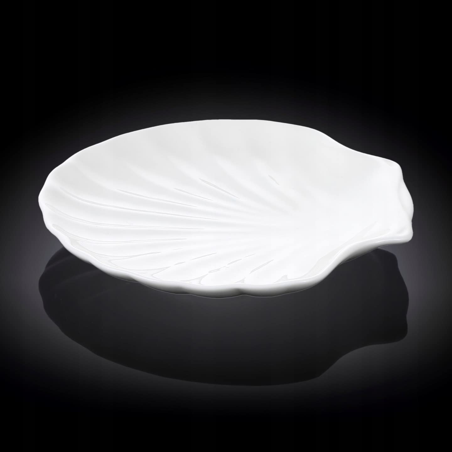 Wilmax WL-992014/A Porzellan Shell-Gericht, Weiss, 25.5cm Länge