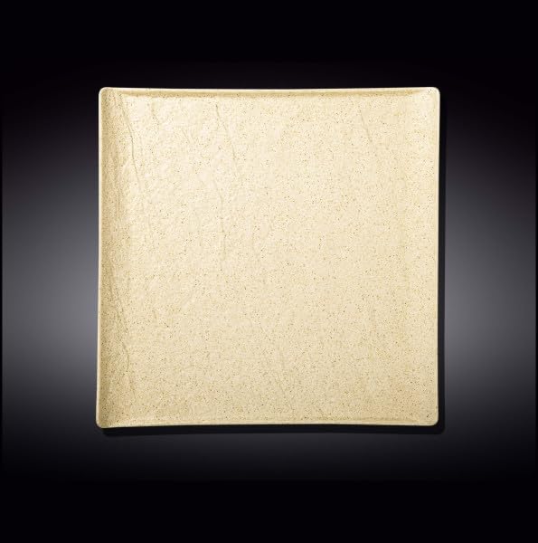 Wilmax Quadratischer Teller 17 × 17 cm Sand aus Porzellan