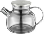 Wilmax Teekanne 950 ml Thermoglas Federfilter Grau WL-888810002/A