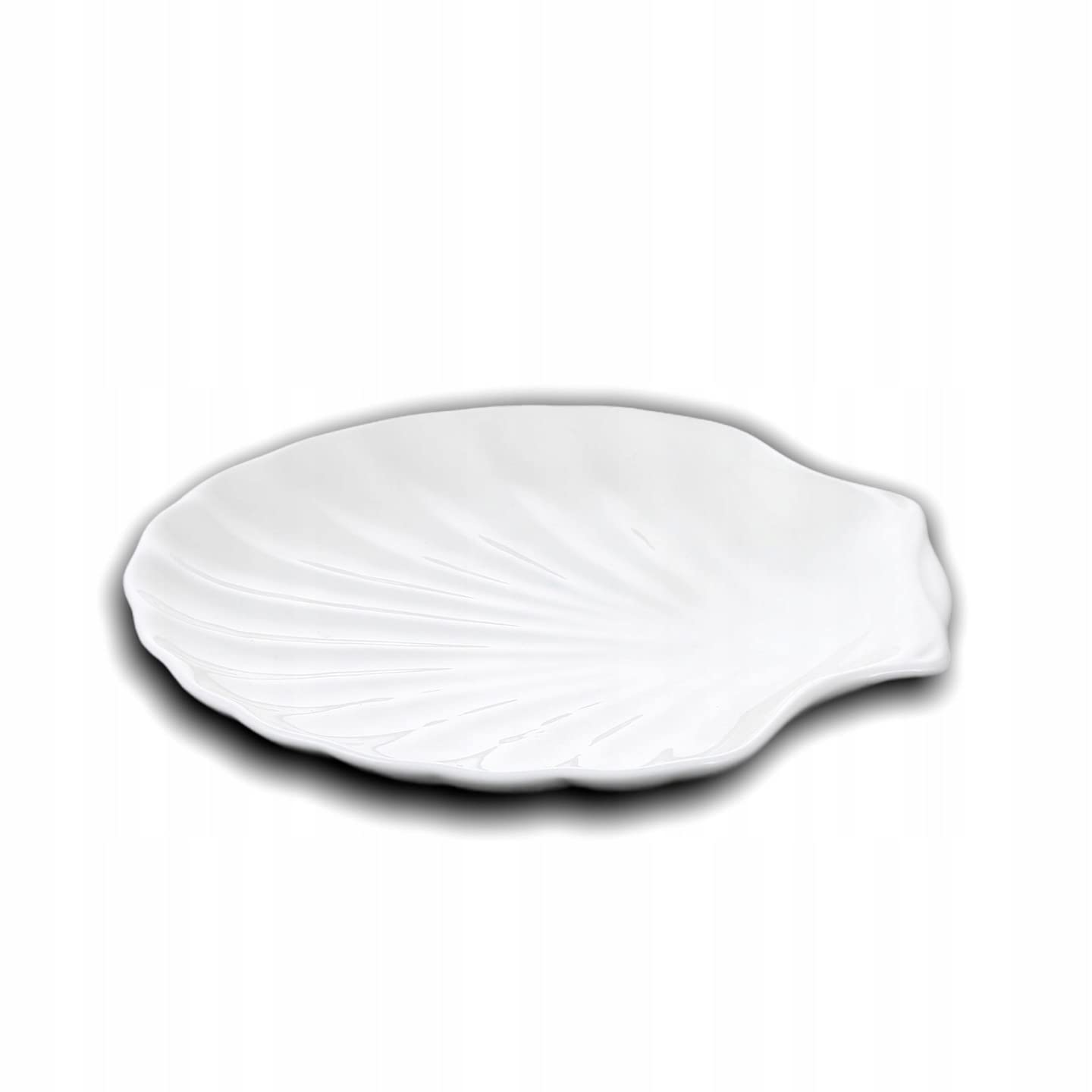 Wilmax WL-992010/A Porzellan Shell-Gericht, Weiss, 13cm Länge