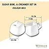 Wilmax WL-995028/2C Porzellan Zuckerdose und Milchkännchen-Set, Weiss, 2 pcs