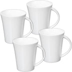 Wilmax Tassen 380 ml Weiß Porzellan 4er Set WL-993012/A4