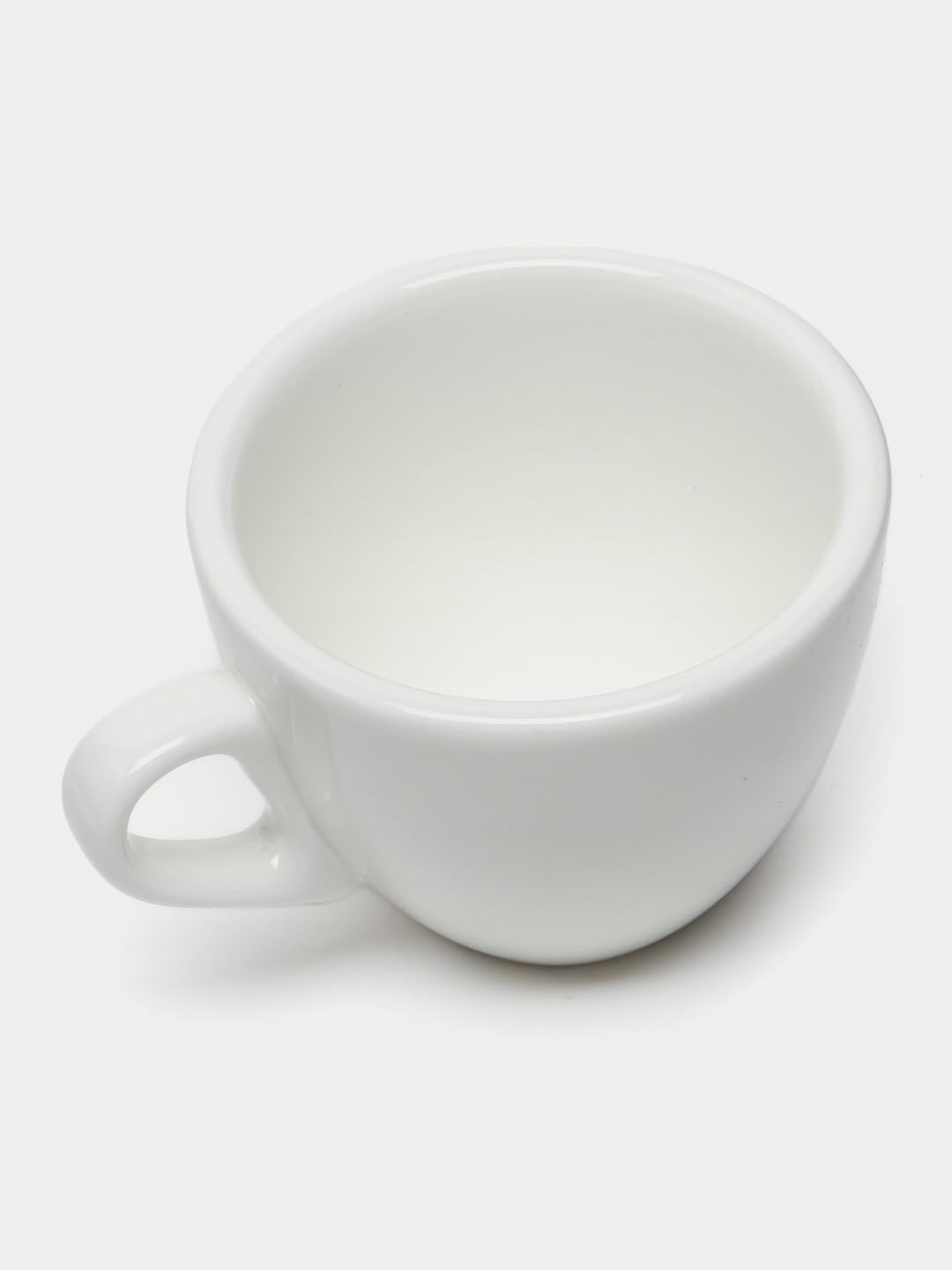 Wilmax Tasse mit Untertasse 190 ml 6er-Set Weiß aus Porzellan
