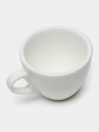 Wilmax Tasse mit Untertasse 300 ml 6er-Set Weiß aus Porzellan