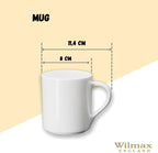 Wilmax Becher 320 ml Weiß Porzellan 2er Set WL-993040/A2