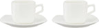 Wilmax Kaffee- und Teetassen mit Untertassen 90 ml 2er Set WL-993041/2C