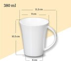 Wilmax Tassen 380 ml Weiß Porzellan 4er Set WL-993012/A4