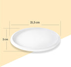 Wilmax Dessertteller 21.5 cm aus Porzellan, Weiß WL-991235/A