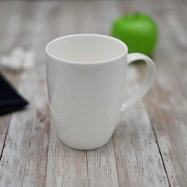 Wilmax Tasse 460 ml 2er-Set Weiß aus Porzellan