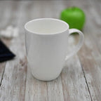 Wilmax Servierset 4-teilig mit Bambustellern 17,5 cm und Porzellanbechern 460 ml