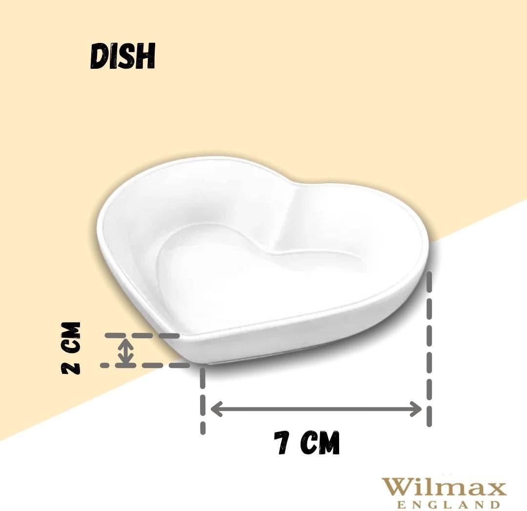 Wilmax Schale 8 × 7 cm Weiß aus Porzellan