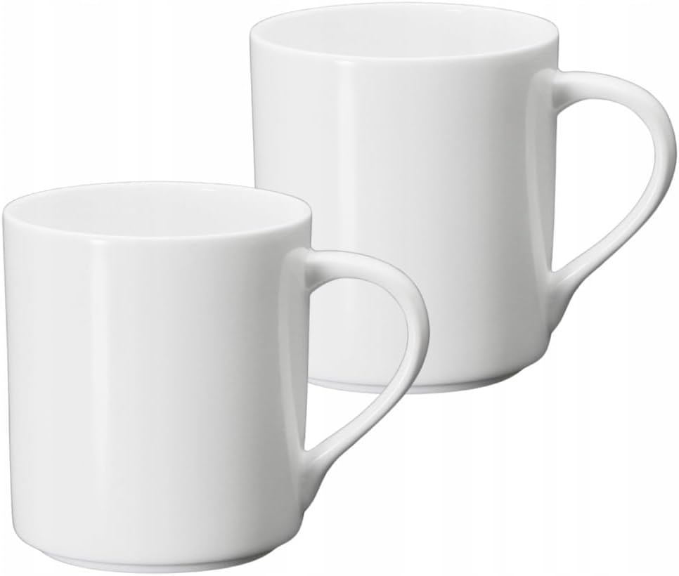Wilmax Becher 320 ml Weiß Porzellan 2er Set WL-993040/A2
