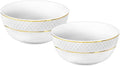 Wilmax Schale 12 cm 2er-Set Weiß mit Goldrand aus Porzellan