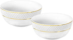 Wilmax Schale 12 cm 2er-Set Weiß mit Goldrand aus Porzellan