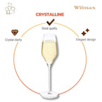 Wilmax Champagnerflöte 300 ml 2er-Set Transparent aus Wilmax Crystalline-Serie