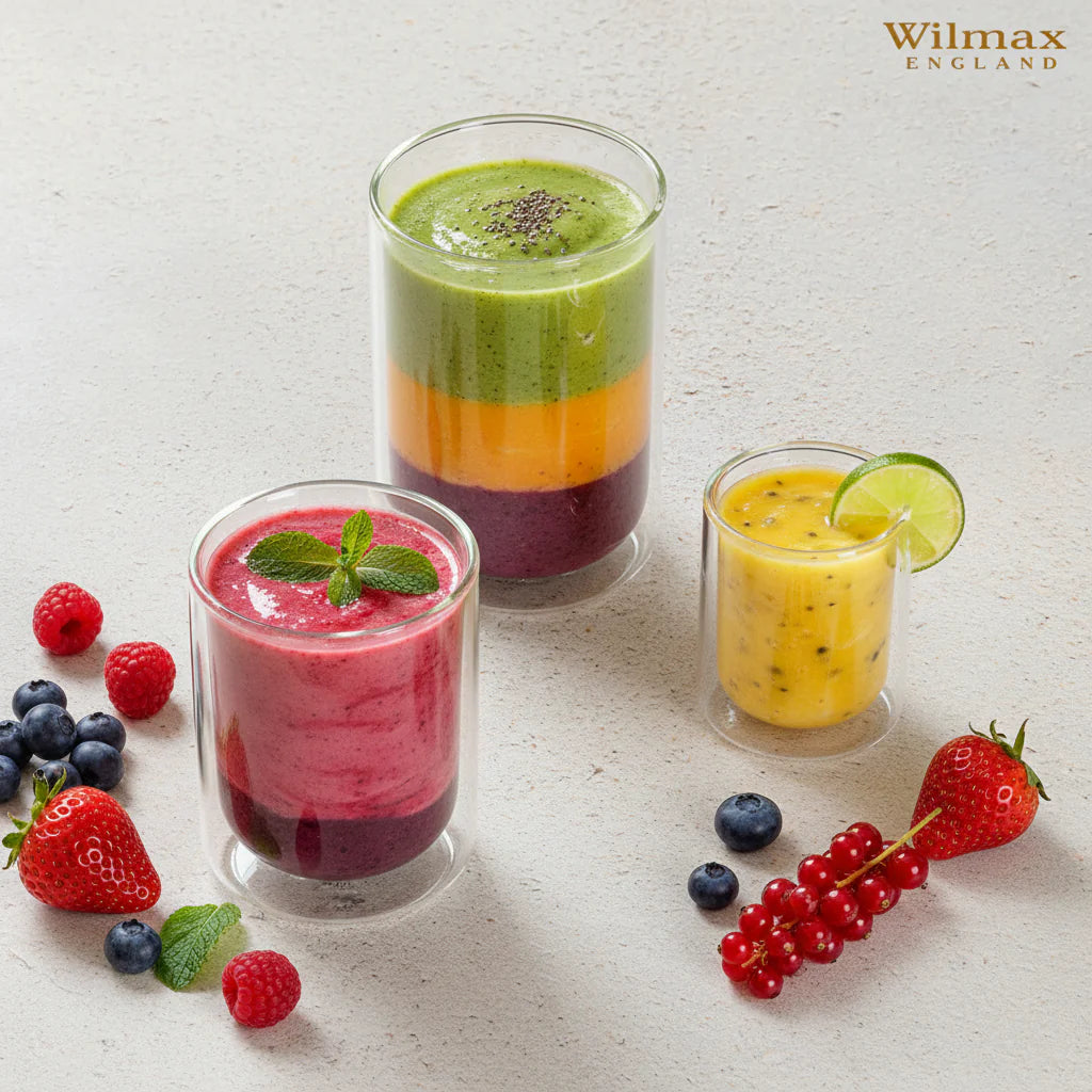 Wilmax Doppelwandiges Thermoglas 400 ml Transparent