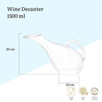 Wilmax Weinkaraffe 1500 ml Kristallglas Transparent WL-888342/1C