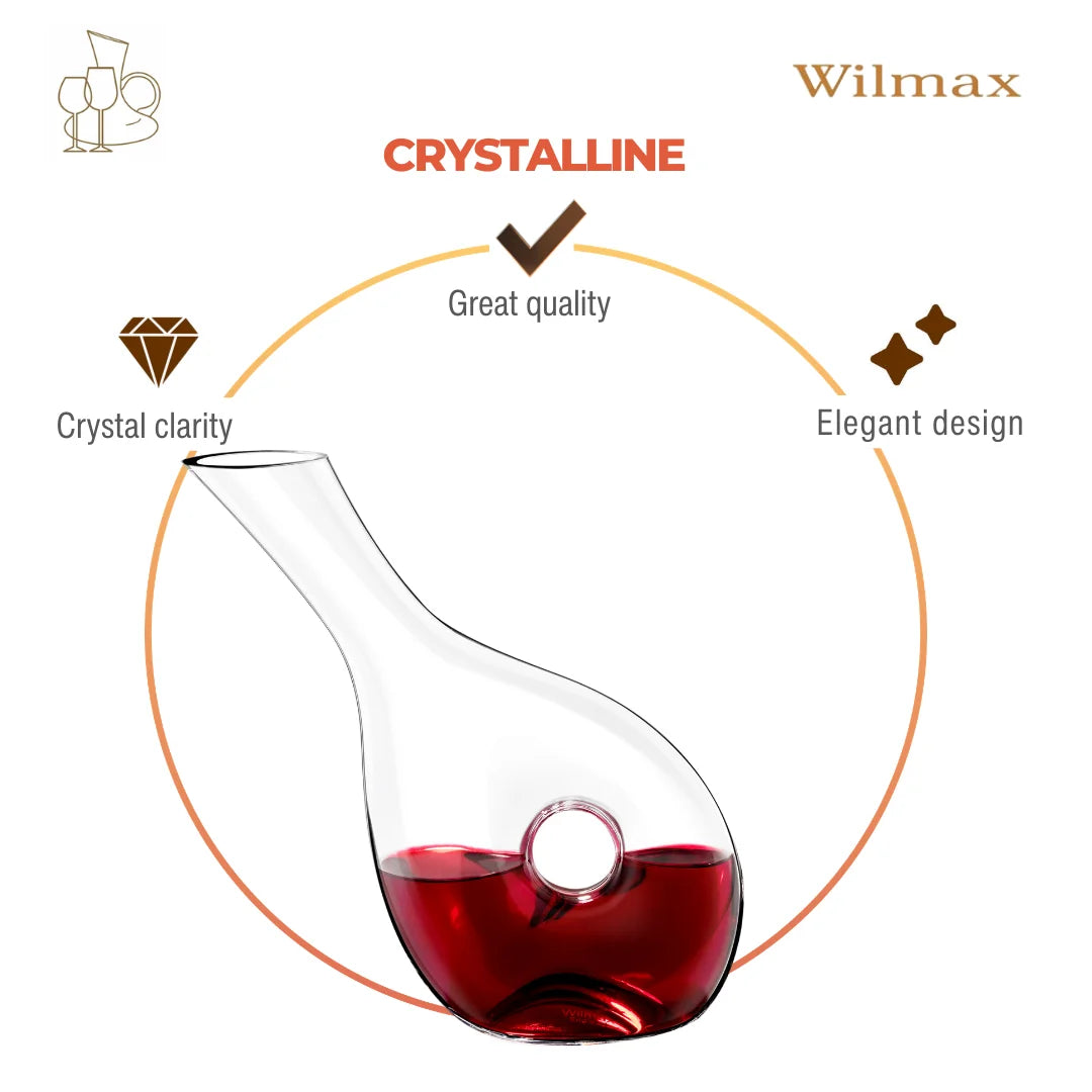 Wilmax Weindekanter 1000 ml Transparent aus Wilmax Crystalline-Serie