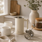 Wilmax French Press 1000 ml aus Edelstahl